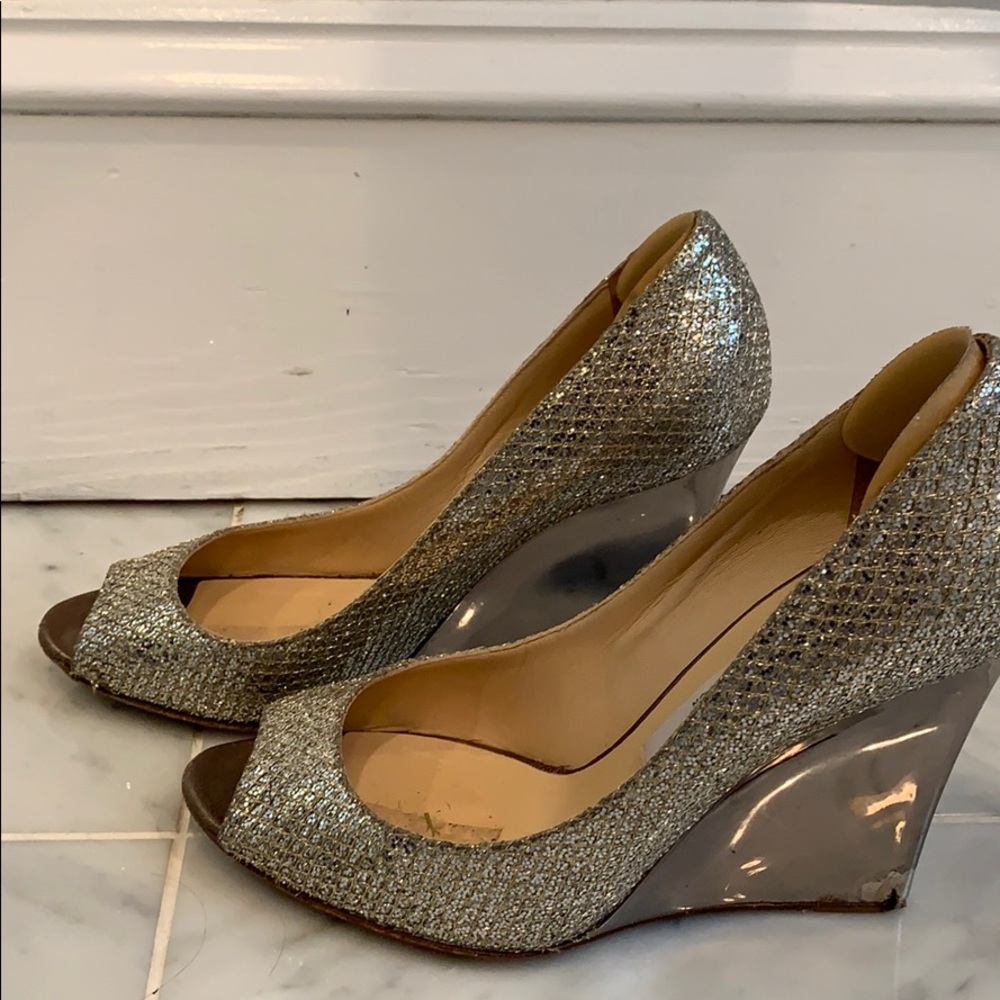 Jimmy Choo Baxen bello Glitter wedge 37